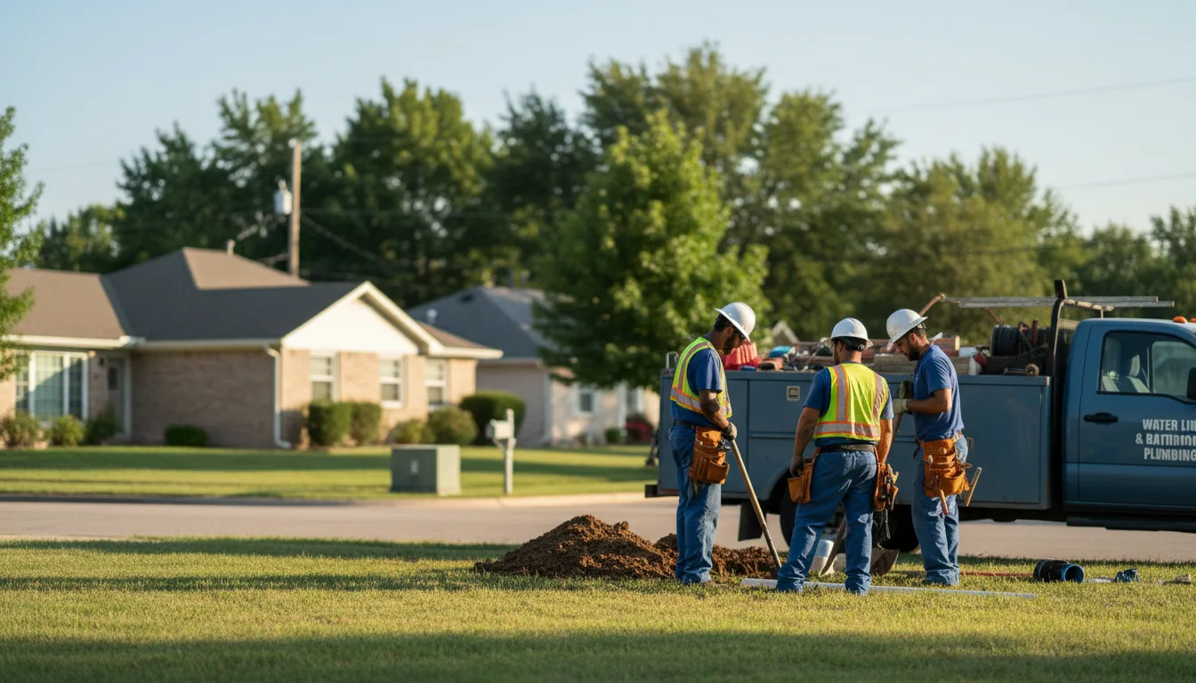 Residential water line and bathroom plumbing service in Eagle Pass, TX